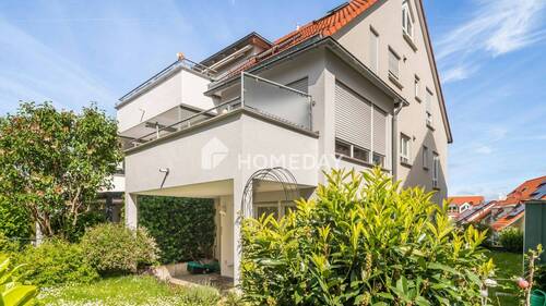 Außenansicht 1 - Erdgeschosswohnung mit 2 Zimmern, EBK, Süd-Terrasse und modernisiertem Bad