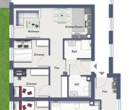 Wohnung1.möbliert.ohne.Maße - 3 Zimmer Etagenwohnung in Bad Liebenzell