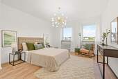 Schlafzimmer - schöne 2 Zimmer Wohnung mit Balkon in Ludwigshafen SÜD