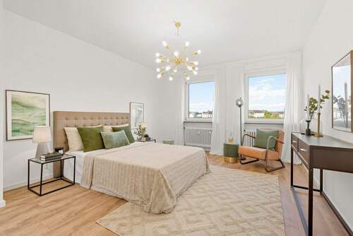 Schlafzimmer - schöne 2 Zimmer Wohnung mit Balkon in Ludwigshafen SÜD