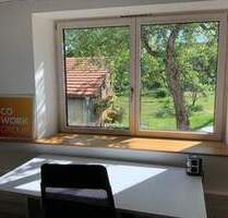 FixDesk im Open Space: Vollservice, Dach-Fachwerk & Obstgartenblick, Tübingen