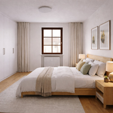 Modellbild Schlafzimmer - Etagenwohnung mit 51,40 m&sup2; in Regensburg zur Miete