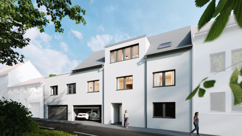 230416_2_Straßenansicht - Penthaushaus mit bis zu 5,00m hohen Decken, Lift, Einliegerwohnung und zwei Doppelgaragen