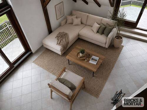 Wohnzimmer virtuell gestaged - 