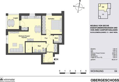 Wohnung 4 - Größe ca. 66,03 qm - 