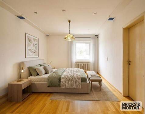 Schlafzimmer Einrichtungsbeispiel - Großzügiges Wohnglück im Herzen von Jettingen: 93 m² Wohnung mit XXL-Terrasse!
