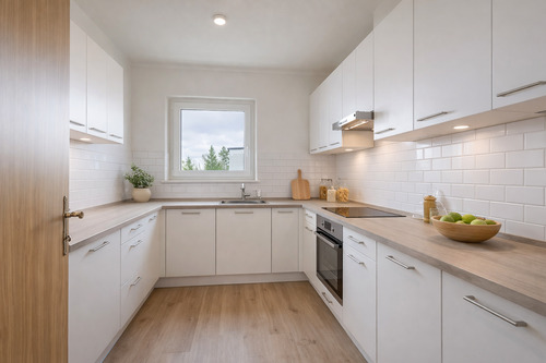 Visualisierung eines möglichen sanierten Zustands der Küche - 