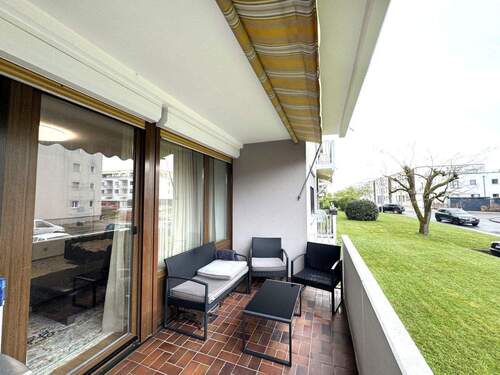 Balkon 3: über Wohn-/Esszimmer erreichbar - Unterlauchringen, 3 Zi. EG Whg. mit 3 Balkonen mit ca. 86 m² mit Lift zu verkaufen