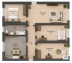 Grundriss 4 Zimmer Wohnung - 