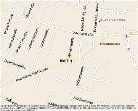 Kartenausschnitt - 1 Zimmer Etagenwohnung zur Miete in Berlin