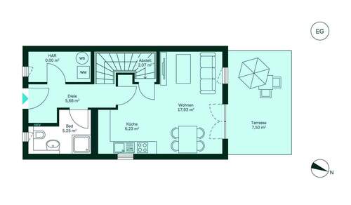 Großzügiges Erdgeschoss mit offener Küche - 