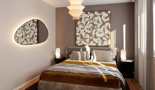 Helles und komfortables Schlafzimmer - 