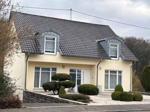 Frontansicht - Repräsentatives 6-Zimmer-Einfamilienhaus mit Pool und Einliegerwohnung