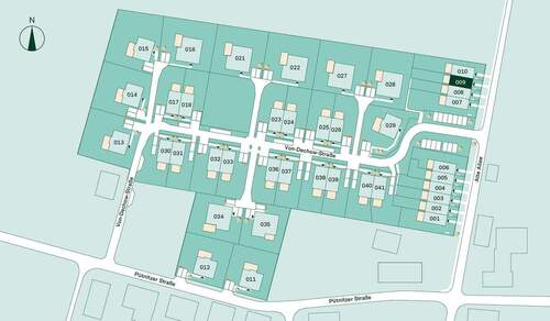 Lageplan vom Reihenhaus im Projekt Pütnitzwiese - 