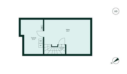 Hier gibt es genug Stauraum im Untergeschoss - 