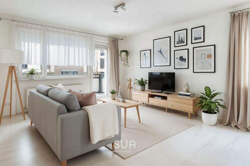 WOHNZIMMER (visualisiert) - 5 Zimmer Etagenwohnung in Bad Homburg vor der Höhe