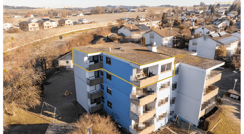 Außenansicht - Wohnen über den Dächern von Bergatreute - 4,5-Zimmer-Wohnung mit Alpenblick & Potenzial