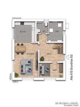 AL610_Prospekt_EG - 5 Zimmer Einfamilienhaus in Süderdonn