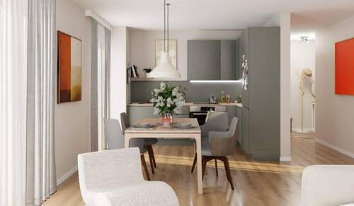 Die offene Wohnküche lädt zum gemeinsamen Kochen e - Barrierefreie Ferienwohnung an der Strandpromenade - solide Investition mit Potenzial