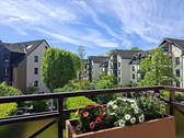 Balkonblick - Trills: Sanierte 3-Zimmer-Wohnung mit Balkon und TG-Stellplatz - hochwertig und lichtdurchflutet!