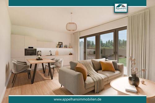 Wohnzimmer - 2 Zimmer Etagenwohnung zum Kaufen in Osnabrück