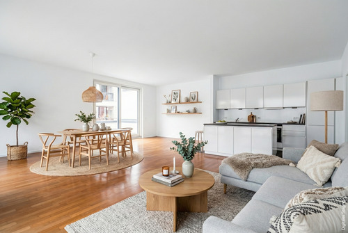 Wohn- und Esszimmer - Preisgekrönte Architektur: Elegante Gartenhauswohnung im Scheunenviertel