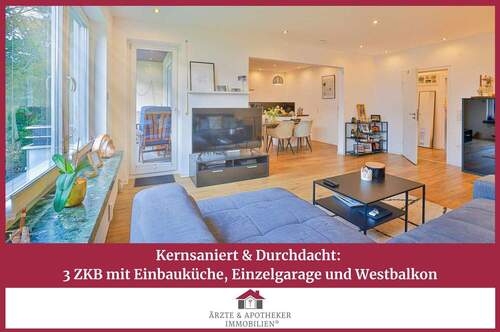 Wohnung - Modernisierte 3 ZKB-Wohnung mit Balkon, Keller + Einzelgarage!