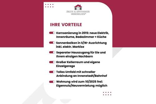 Vorteile - 3 Zimmer Etagenwohnung zum Kaufen in Kassel