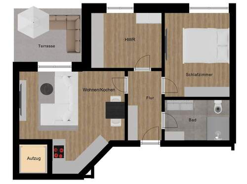 Erdgeschosswohnung - 