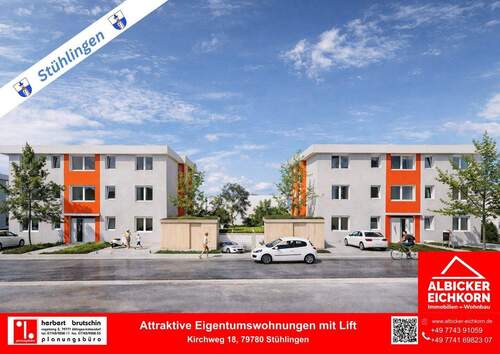 Bild 1 - 3 Zi. Erdgeschoss mit Terrasse ca. 87 m²-Wohnung Nr. 1-Kirchweg 18-79780 Stühlingen -Neubau
