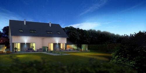 Alternativansicht am Abend - 6 Zimmer Mehrfamilienhaus, Wohnhaus zum Kaufen in Delitzsch