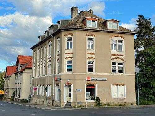 Außenansicht - Helle 4-Raumwohnung im Grimmaer Stadtzentrum mit PKW Stellplatz
