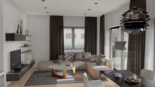 Wohnzimmer - Neubauwohnungen in ruhiger Lage in 76534 Baden-Baden