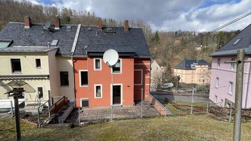 Ansicht Gartenseite - 7 Zimmer Doppelhaushälfte in Glashütte
