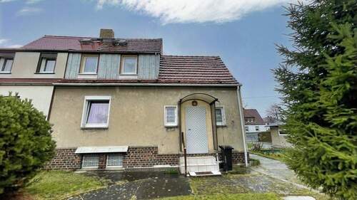 Rückseite - Doppelhaushälfte mit 70,60 m&sup2; in Ottendorf-Okrilla zum Kaufen