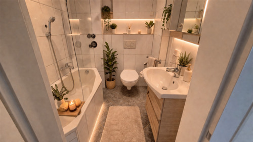 Badezimmer - virtually staged - 