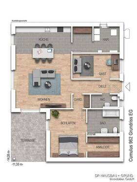 CU962_Prospekt_EG - 3 Zimmer Bungalow zum Kaufen in Süderdonn