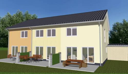 Visualisierung Hinteransicht - 4 Zimmer Einfamilienhaus zum Kaufen in Wurzen