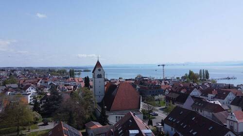Blick Drohne zum Bodensee - 