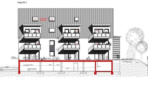 Ansicht Süd-West Haus 1 - 