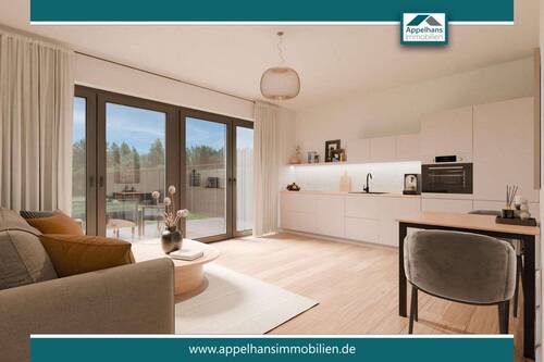 Wohnzimmer - 2 Zimmer Etagenwohnung in Osnabrück