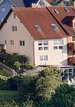 Ansicht Gartenseite.jpeg - Viel Platz auf mehreren Ebenen – Doppelhaushälfte mit Garten & Wintergarten