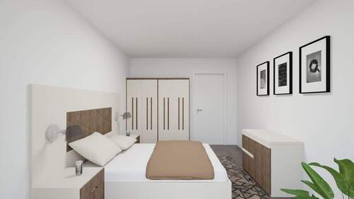 Schlafen - Terrassenwohnung mit 75,60 m&sup2; in Achim zum Kaufen