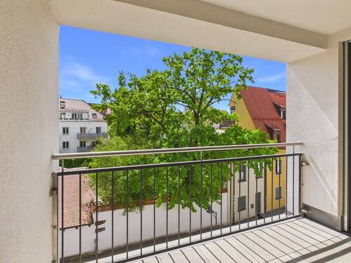Aussicht von der Loggia - 2 Zimmer Etagenwohnung in Ingolstadt