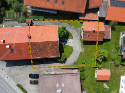 Grundstücksansicht Ausrichtung Süd - Grundstück zum Kaufen in Bad Kohlgrub