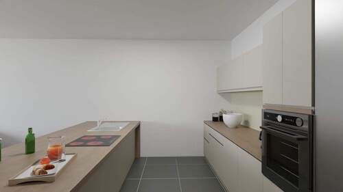 Küche-Visualisierung - 4 Zimmer Etagenwohnung zum Kaufen in Ühlingen-Birkendorf / Berau