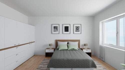 Schlafzimmer-Visualisierung - 4 Zimmer Etagenwohnung in Ühlingen-Birkendorf / Berau