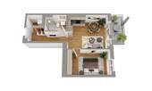 3D Grundriss Wohnung 3 - 