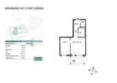 Grundriss - Wohnung H2.1.3 im Haus 2 mit Loggia - 