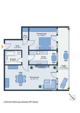 2-Zimmer Variante (IST-Stand) - 